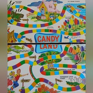 🍭 CANDYLAND VINTAGE Board ONLY Game Vintage Milton Bradley